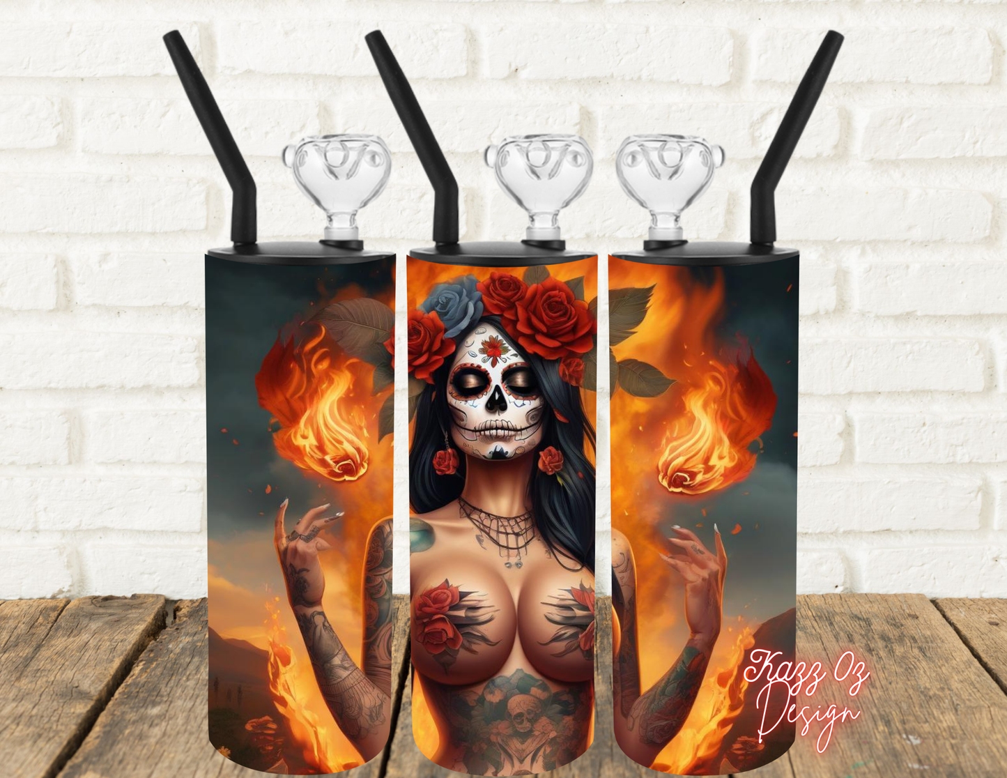 Fire Goddess Hookah Top Tumbler