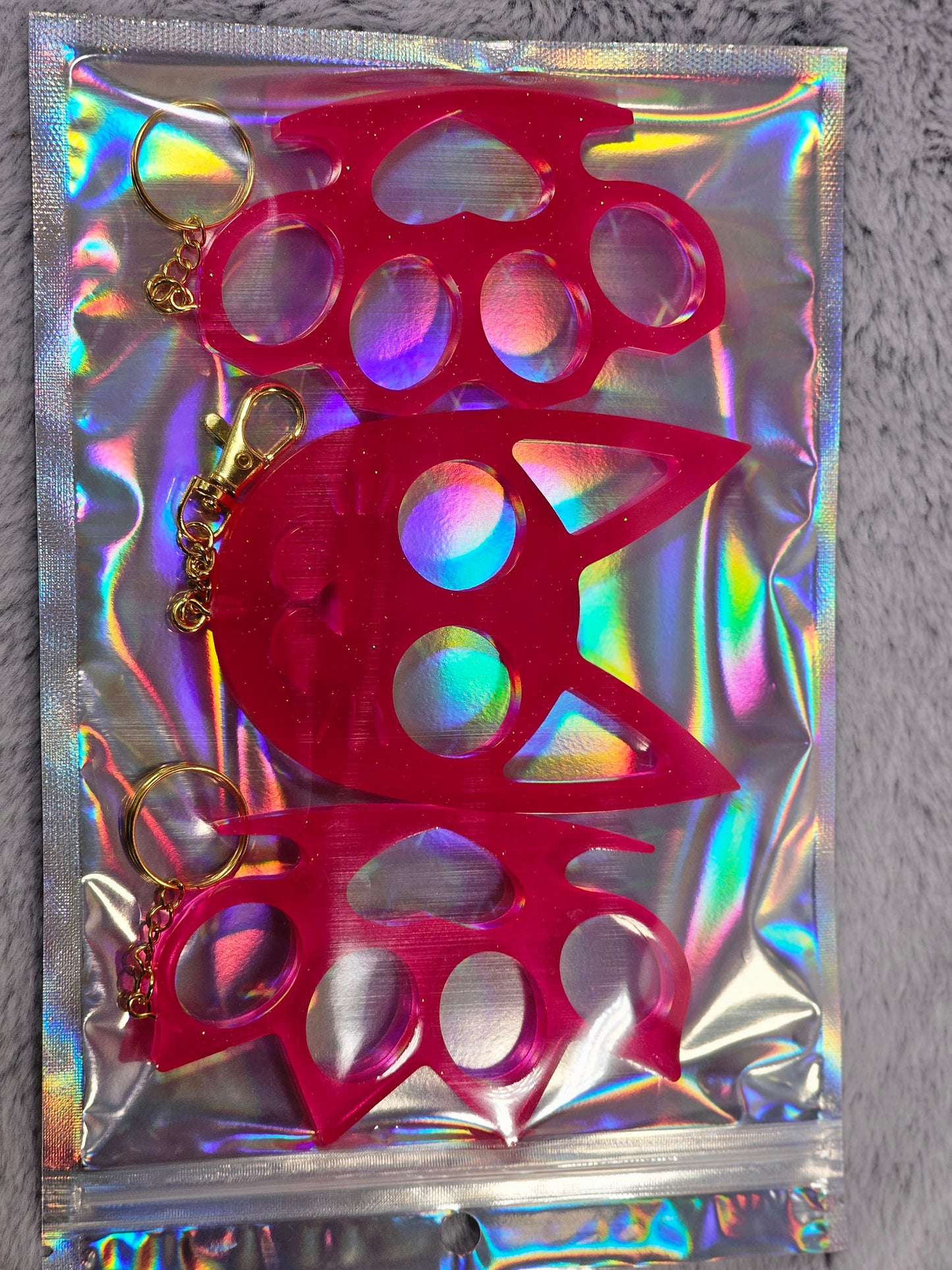 Kitty Keychain Set. Glows in The Dark.