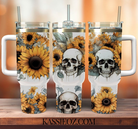 Sunflowers and skulls