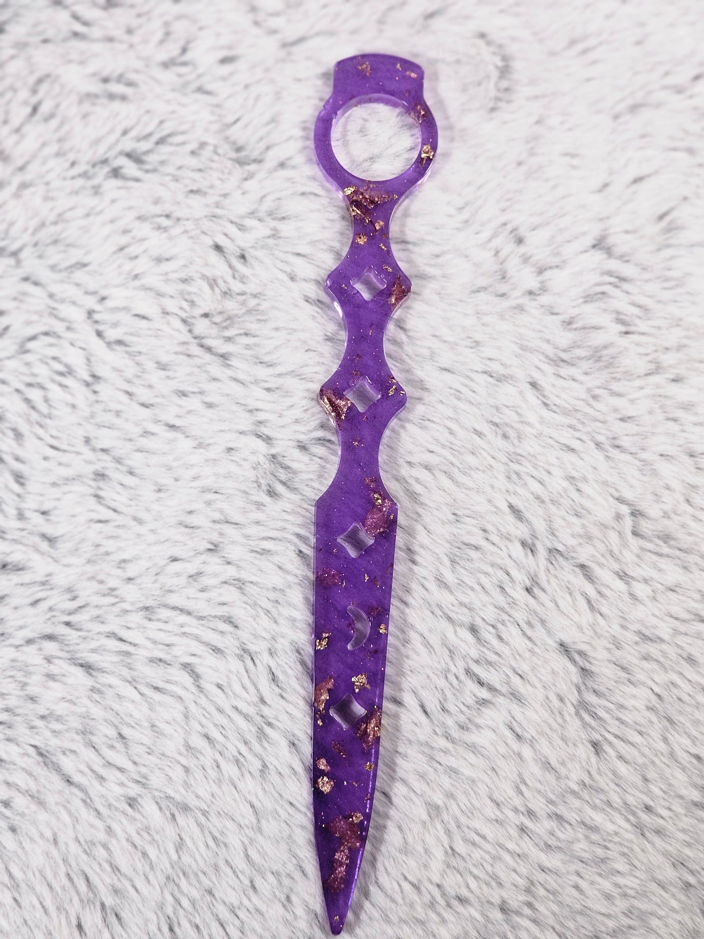 Lavender and Gold Flake Self-defense Keychain Set.